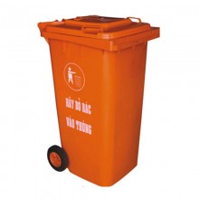 Thùng rác nhựa 240L màu cam