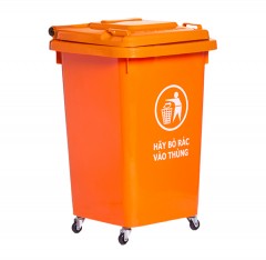 Thùng rác nhựa 50 lít màu cam