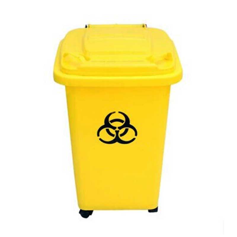 thùng rác 90 lít màu vàng