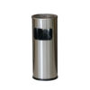 Thùng rác inox tròn có gạt tàn Ø30