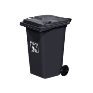 Thùng rác nhựa HDPE 240L màu ghi đen