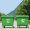 Thùng rác nhựa HDPE 660L màu xanh