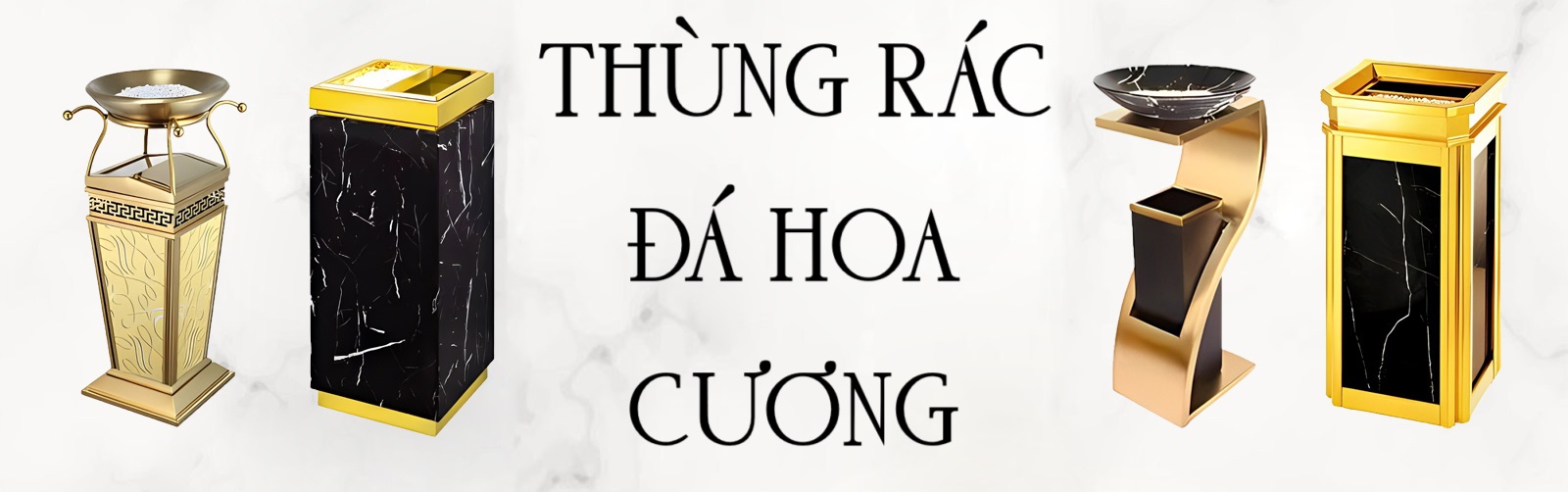 Thùng rác đá hoa cương