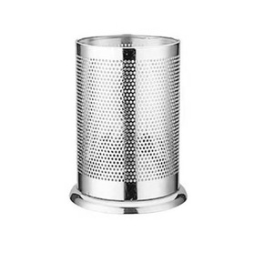 Thùng rác inox bán nguyệt có gạt tàn thuốc lá