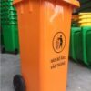 Thùng rác nhựa HDPE 240L màu cam